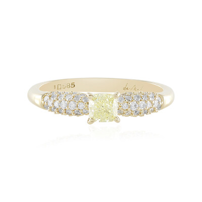 Anello in oro con Diamante Giallo SI1 (de Melo)