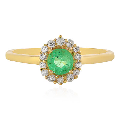 Anello in oro con Smeraldo Colombiano