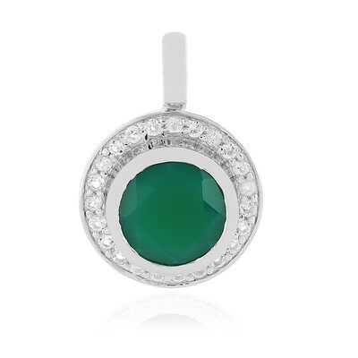 Ciondolo in argento con Onice Verde