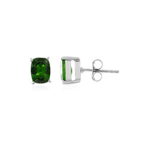 Orecchini in argento con Diopside Russo