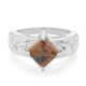 Anello in argento con Ossidiana Mogano