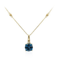 Collana in oro con Topazio Blu Londra (CIRARI)