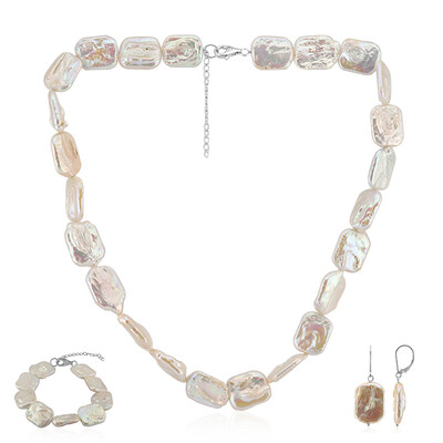 Parure in argento con Perla Keshi (TPC)