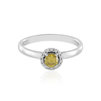 Anello in oro con Diamante Giallo I1