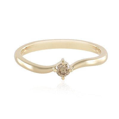 Anello in oro con Diamante Cioccolato SI1