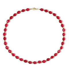 Collana in argento con Quarzo Rosso