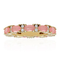 Anello in argento con Quarzo rosa pastello