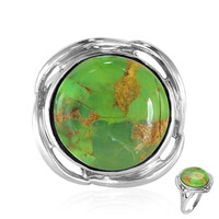 Anello in argento con Turchese Kingman Mohave Verde