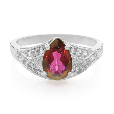 Anello da uomo in argento con Topazio Ciliegia