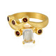 Anello in argento con Quarzo Bianco (MONOSONO COLLECTION)