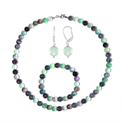 Parure in argento con Fluorite