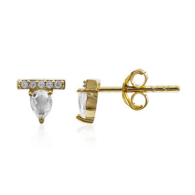 Orecchini in argento con Topazio Bianco