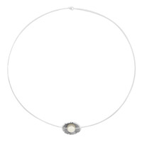 Collana girocollo in argento con Perla di Acqua Dolce