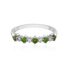 Anello in argento con Diopside Russo