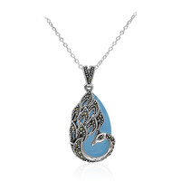 Collana in argento con Calcedonio Acqua