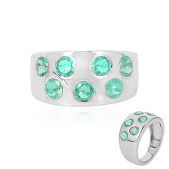 Anello in argento con Smeraldo Russo