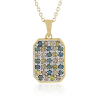 Collana in argento con Diamante Blu I2