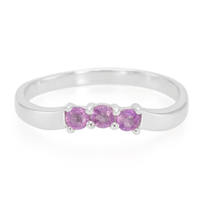 Anello in argento con Zaffiro Ceylon Porpora (non riscaldato)