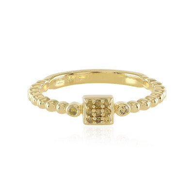 Anello in argento con Diamante Giallo I3
