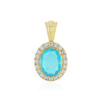 Ciondolo in argento con Opale Blu dell'Etiopia