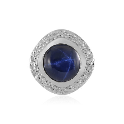 Ciondolo in argento con Zaffiro Stellato Blu (MONOSONO COLLECTION)