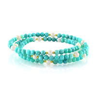 Bracciale in acciaio con Ematite Dorata (Riya)