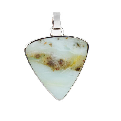 Ciondolo in argento con Calcedonio del Pacifico