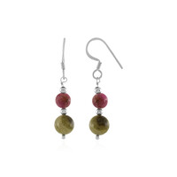 Orecchini in argento con Tormalina Verde