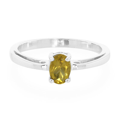 Anello in argento con Quarzo Champagne
