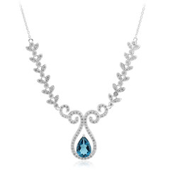 Collana in argento con Topazio Blu Londra