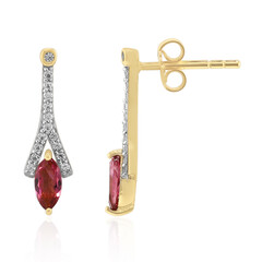 Orecchini in oro con Tormalina Rosa Nigeriana (Adela Gold)