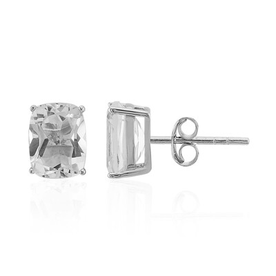 Orecchini in argento con Topazio Bianco