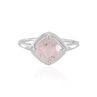 Anello in argento con Quarzo Rosa