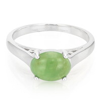 Anello in argento con Crisoprasio Imperiale