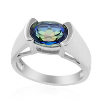 Anello in argento con Topazio Mistico Blu