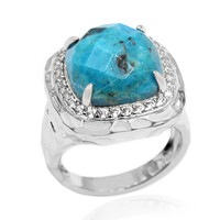 Anello in argento con Turchese Kingman Mohave Blu (Faszination Türkis)
