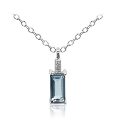 Collana in argento con Topazio Blu Londra