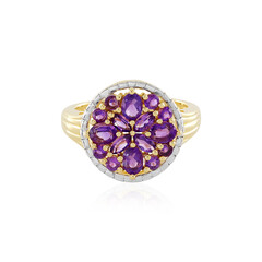 Anello in argento con Ametista Zambiana