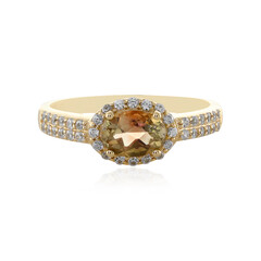 Anello in oro con Pietra del Sole dell'Oregon