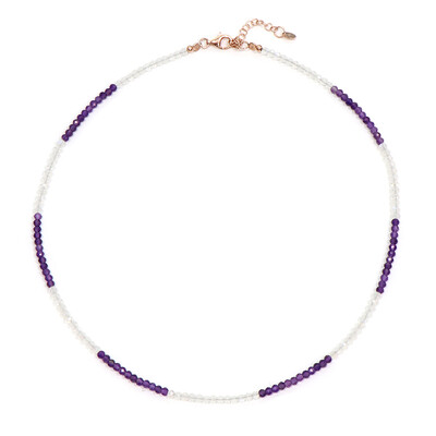 Collana in argento con Pietra di Luna Arcobaleno