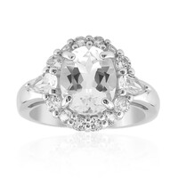Anello in argento con Topazio Bianco