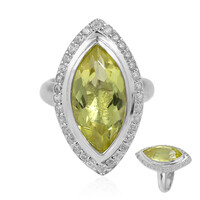 Anello in argento con Quarzo Ouro Verde