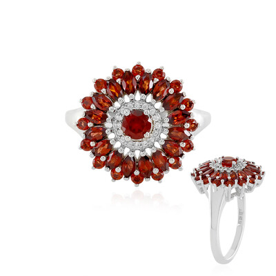 Anello in argento con Granato Essonite