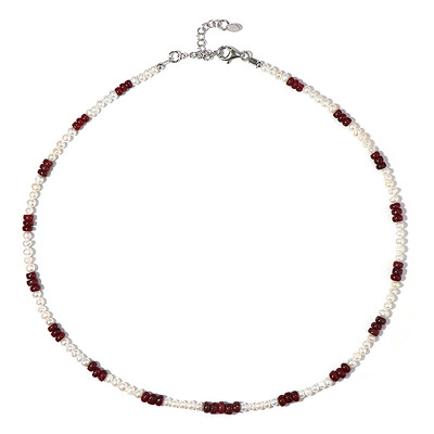Collana in argento con Rubino (Riya)