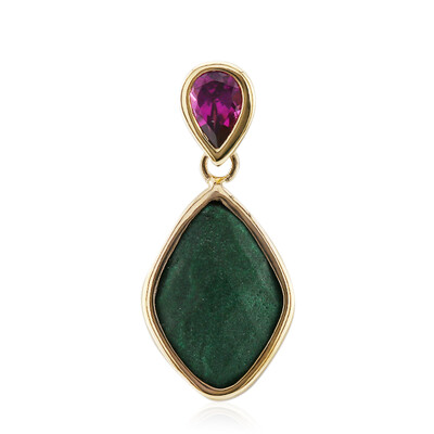 Ciondolo in argento con Malachite