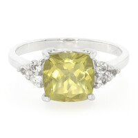 Anello in argento con Quarzo Oliva