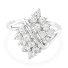 Anello in argento con Zaffiro Bianco