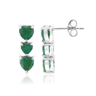 Orecchini in argento con Smeraldo Brasiliano