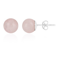 Orecchini in argento con Quarzo Rosa