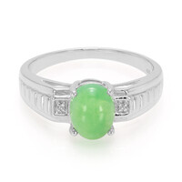 Anello da uomo in argento con Crisoprasio Imperiale